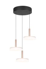 TRIO 354930365 CELESTE závesné svietidlo D350mm SMD LED 3x7,5W/750lm 3000K čierna, kávová, switchdimmer