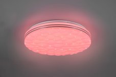 TRIO Reality R67131100 TIGER stropné svietidlo SMD LED D380mm 22W/2500lm 2700-6000K RGB, biela matná, stmievateľné, diaľkový ovládač, starlight efekt