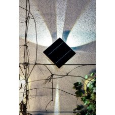 Immax 08487L IMMAX WALL vonkajšie solárne nástenné svietidlo LED 2W/30lm 6000-6500K/3000-3500K, IP54, svetelný senzor, čierna
