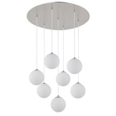 GLOBO 56140-7H RIHA závěsné svítidlo D550mm 7xG9 LED 3,5W/310lm 3000K matný nikl, bílá