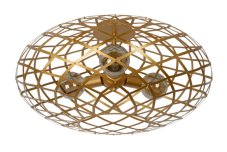LUCIDE 21117/65/02 WOLFRAM Prisadené stropné svietidlo E27 3x60W matná zlatá/mosadz