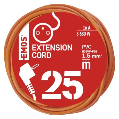 EMOS P01125 Prodlužovací kabel 25m IP20 oranžová