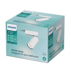 Philips 8720169299078 Idris nástenné bodové svietidlo/spot 1xGU10 IP44 biela, ClickFix