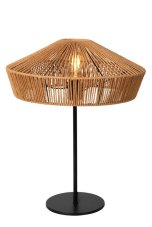 LUCIDE 10513/40/72 YUNKAI stolná lampa V500mm 1xE27 čierna, prírodná