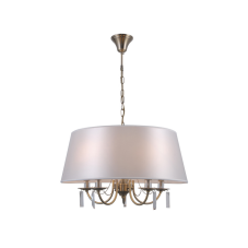 ITALUX PND-28366-5A Solana závesné svietidlo 5xE14 D620mm starožitná bronzová, biela
