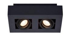 LUCIDE 09119/11/30 XIRAX stropné bodové stmievateľné svietidlo 2xGU10/5W LED čierna