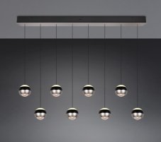 TRIO SELECT 344410807 ORBIT závesné svietidlo SMD LED 8x8W/8x960lm 2300+3000+4000K čierna, nikel matný, schwitchdimmer