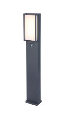 LUTEC 7193004118 QUBO exteriérový záhradný stĺpik LED 17W 1000lm 3000K IP54 tmavá šedá, pohybový senzor