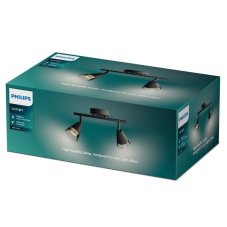 Philips 8720169299993 Cleft stropné bodové svietidlo/spot 2xGU10 čierna, dymová, ClickFix