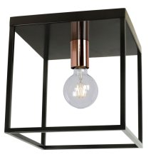 LUCIDE 08124/01/30 ARTHUR Prisadené stropné svietidlo E27 1x60W čierna, medená
