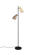 TRIO 419400217 AGUDO stojacia lampa V1610mm 2xE27 čierna, kávová, béžová