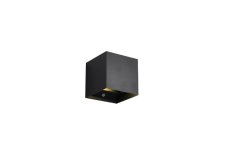 TRIO Reality R27759132 TALENT vonkajšie nástenné svietidlo so senzorom SMD LED 2x5W/50lm 3000K IP44 čierna matná, nabíjateľná batéria, USB-C port