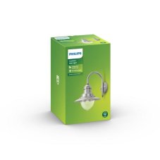 Philips 01652/52/PN Raindrop nástenné exteriérové svietidlo 1xE27 IP44 nerez