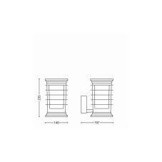 Philips 15280/54/PN Patio nástenné exteriérové svietidlo 1xE27 IP44 čierna, sivá patina