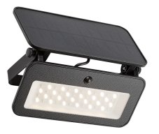 RABALUX 77160 Tarcal solární nástěnné svítidlo se senzorem LED 8W/1200lm 3000+4000+6500K IP65 černá, stmívatelné