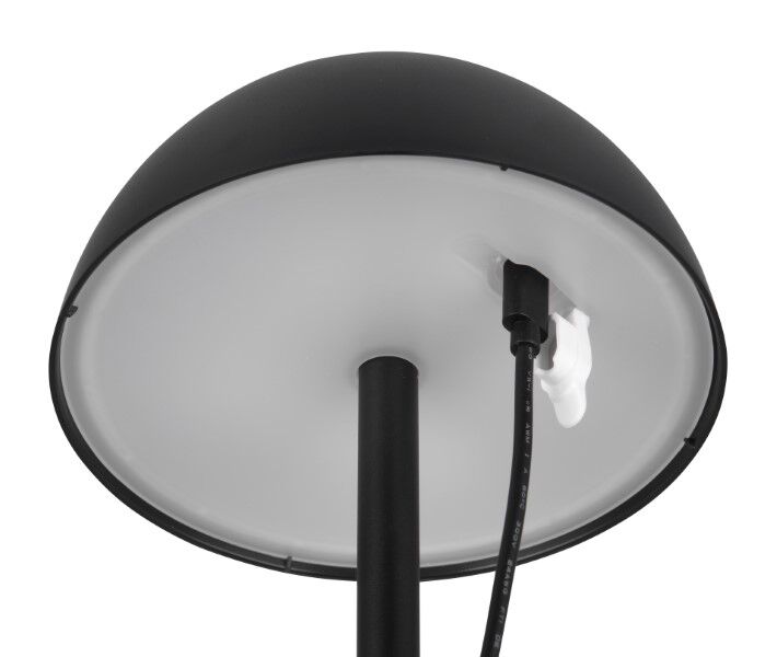 TRIO Reality R54106132 RICARDO vonkajšia dotyková stolná lampa SMD LED V300mm 1,7W/240lm 3000K IP54 čierna matná, nabíjateľná batéria, USB-C port