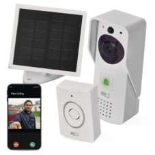Emos H4030 GoSmart Domový solárny bezdrôtový batériový videozvonček, biela, Wi-Fi