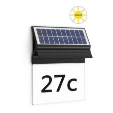 Philips 8720169265462 Outdoor solar Enkara solárne nástenné svietidlo - číslo domu LED 0,2W 17lm 2700K IP44 čierna
