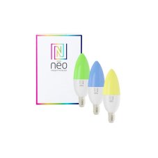 Immax 07716C NEO žiarovka LED E14 6W/470lm 2700-6500K RGB, biela, 3-set, sviečka