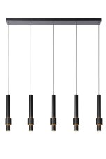 LUCIDE 24402/30/30 MARGARY závěsné svítidlo LED 5x4,2W/2300lm 2700K černá