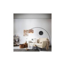 TRIO 419200141 MANSUR stojací lampa 1xE27 V2100mm černá, šedohnědá