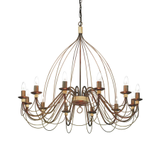 Závesné svietidlo/Luster Ideal lux 097671 CORTE SP12 RUGGINE 12xE14 40W
