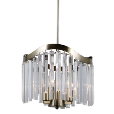 ITALUX PND-44544-3 Sabriga křišťálové závěsné svítidlo 3xE14 D330mm starožitná mosaz