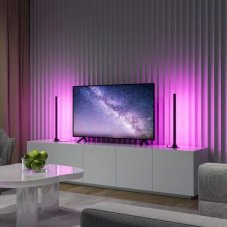 TRIO Reality R55392102 BOY stolná lampička SMD LED V550mm 2x5W RGB čierna, stmievateľné, diaľkový ovládač
