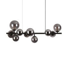 Ideal Lux 271408 PERLAGE závěsné svítidlo 10xG9 černá, kouřová