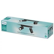 Philips 8720169298996 Idris stropné bodové svietidlo/spot 2xGU10 IP44 čierna, ClickFix
