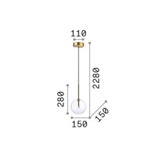 Ideal Lux 326351 EQUINOXE závesné svietidlo D150mm 1xG4 dymová