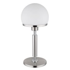 GLOBO 21954C HAKU stolná lampička V400mm 1xE27 matný nikel, biela