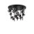 Ideal Lux 328386 PERLAGE stropné svietidlo 18xG9 D750mm čierna, dymová
