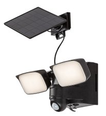 RABALUX 77091 Leszno solárne svietidlo/reflektor so senzorom LED 10W/800lm 4000K IP54 čierna, biela