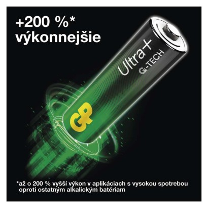 B03214 Baterie GP Alkalická Ultra Plus 1,5V AA, set 4ks