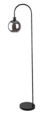 RABALUX 74025 Ricardo stojacia lampa 1xE27 V1600mm čierna, dymová