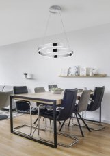 TRIO Reality R37071106 PARMA závesné svietidlo SMD LED 37W/4500lm 4000K chróm, switchdimmer