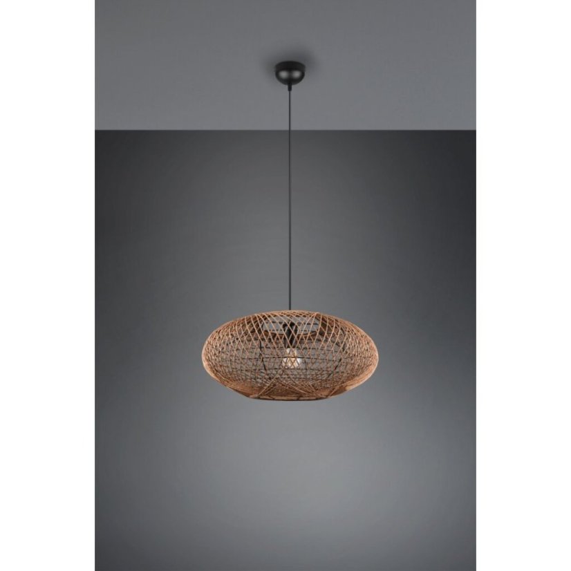 TRIO 312300136 HEDDA závesné svietidlo D520mm 1xE27 matná čierna, sisal