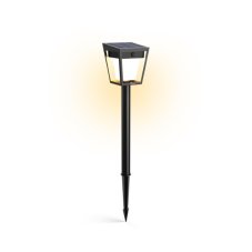 Philips 8720169362147 UltraEfficient Nissa solárne stojanové svietidlo/stĺpik zapichovací so senzorom LED V490mm + hrot203mm 1,8W/250/25lm 3000K IP44 čierna