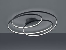 TRIO 673918032 Gale LED stropné svietidlo 50W/5250lm 3000K matné čierne, switchdimmer
