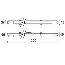 Sylvania 0045159 svítidlo pod kuchyňskou linku LED IP20 BATTEN L1200 SINGLE 4000K