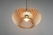 TRIO 315900142 COLINO závesné svietidlo 1xE27 D400mm antracit, drevo