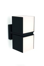 LUTEC 5193801012 CUBA exteriérové nástenné svietidlo LED 2x12,2W 1000lm 3000K IP54 matná čierna, 2 otočné hlavice 350°