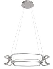 RABALUX 72010 Fringilla závesné svietidlo LED D600mm 67W/3750lm 4000K saténový chróm, biela