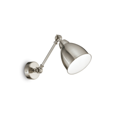 Nástenné svietidlo Ideal lux 016399 NEWTON AP1 NICKEL 1xE27 60W