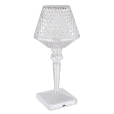GLOBO 28070 GIXI stolná lampička V260mm LED 1,5W/50lm 2700+4000+6500K efekt číreho krištáľu, vrátane batérie 800 mAh 3,7V, USB kábel
