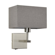 Italux WL-1122-1-A-SN-RC-GR nástenné svietidlo Norte 1x60W E27 nikel, šedá