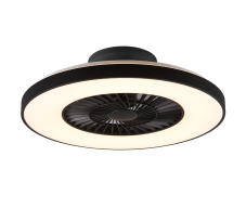 TRIO R62672132 HALMSTAD stropné svietidlo s ventilátorom LED D593mm 40W/3000lm 3000-6500K matná čierna, stmievateľné, diaľkový ovládač
