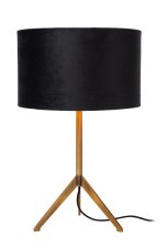 LUCIDE 45590/81/02 TONDO stolná lampa V480mm 1xE27 mosadzná, čierna