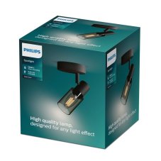 Philips 8720169299276 Palms nástenné bodové svietidlo/spot 1xE14 čierna, dymová, ClickFix